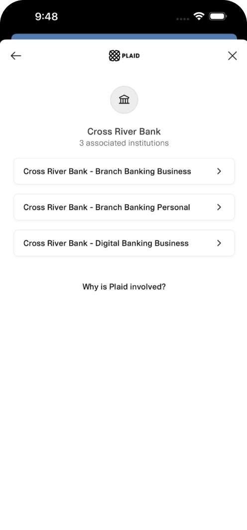 Link Bank via Plaid
